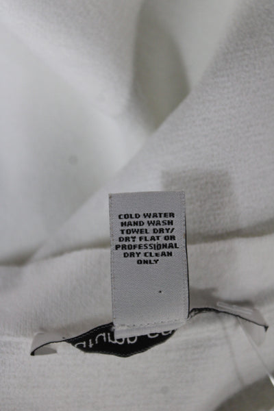 Autumn Cashmere Women White Basic Tank Scoop Neck Sleeveless Viscose Size XS