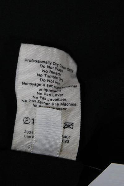 L'Agence Women Basic Jacket Black Button Polyester Long Sleeve Size 8