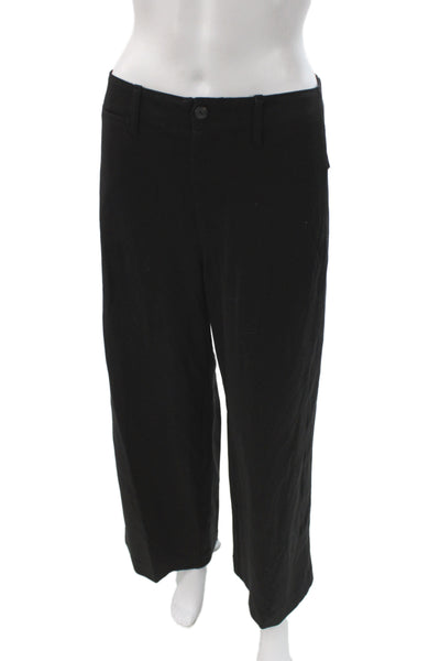 Rag & Bone Womens Dress Pants Black Solid Button Minimalist Size 4