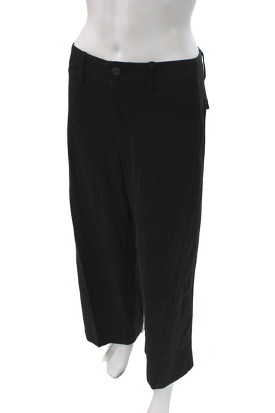 Rag & Bone Womens Dress Pants Black Solid Button Minimalist Size 4