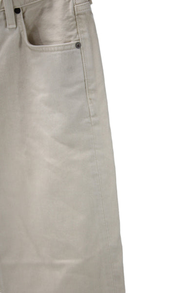 Citizens of Humanity Women Straight Jeans Beige Mid-Rise Cotton Size 24