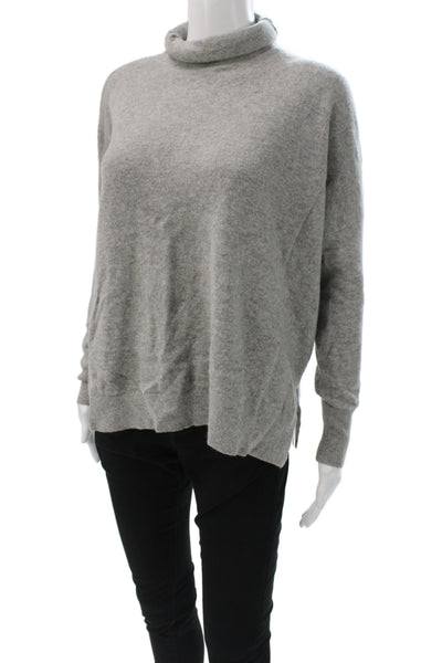 Club Monaco Womens Cashmere Turtleneck Pullover Sweater Gray Size XS
