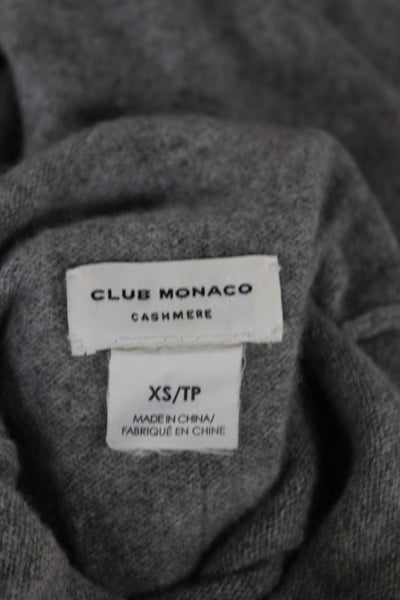 Club Monaco Womens Cashmere Turtleneck Pullover Sweater Gray Size XS