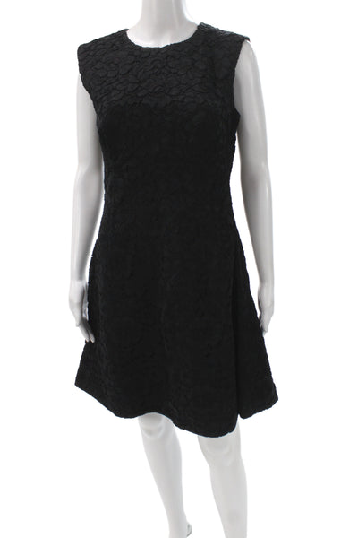 Ermanno Scervino Women A-Line Dress Black Knee-Length Size 42