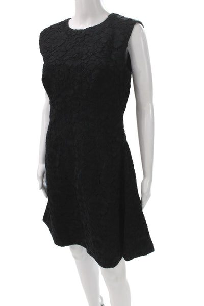 Ermanno Scervino Women A-Line Dress Black Knee-Length Size 42
