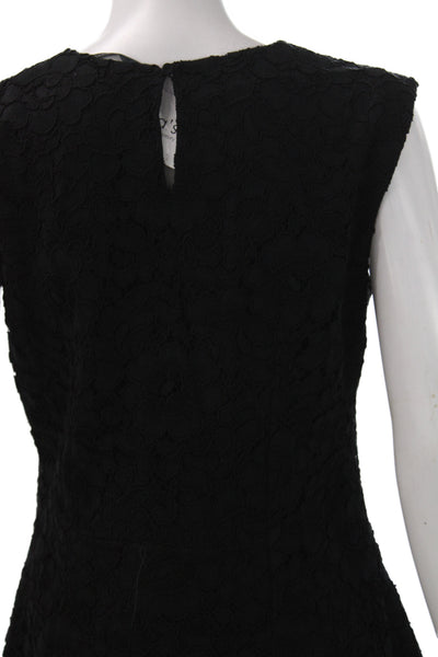 Ermanno Scervino Women A-Line Dress Black Knee-Length Size 42