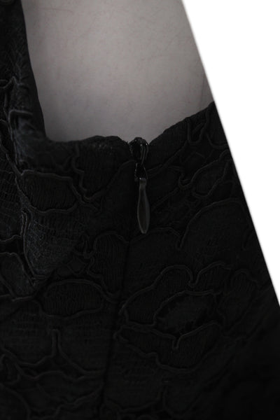 Ermanno Scervino Women A-Line Dress Black Knee-Length Size 42