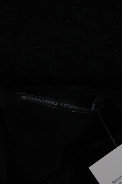 Ermanno Scervino Women A-Line Dress Black Knee-Length Size 42