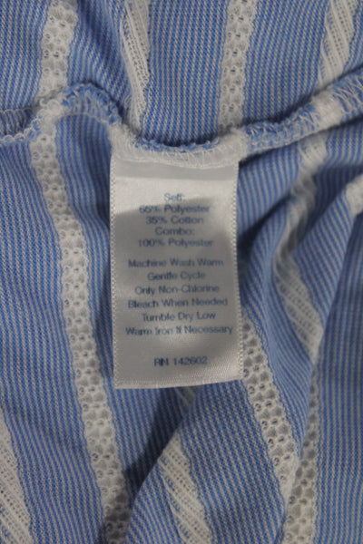 STS Sail To Sable Womens Shift Striped Blue Long Sleeve Round Neck Dress Size M