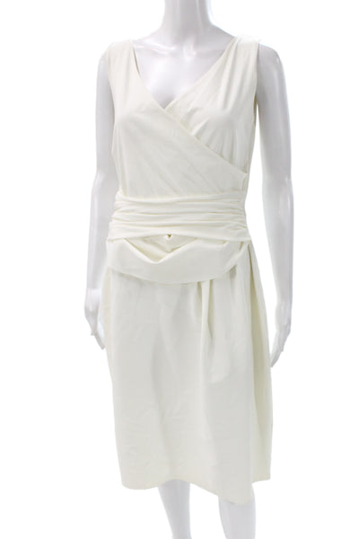 Chiara Boni La Petite Robe Women Wrap Dress Ivory Size 48