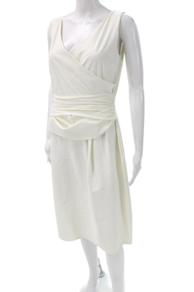 Chiara Boni La Petite Robe Women Wrap Dress Ivory Size 48