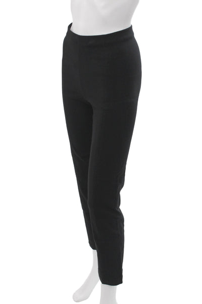 Franne Golde Women Ankle Black Pants 74% Rayon Pull On Inseam 27 Size 6