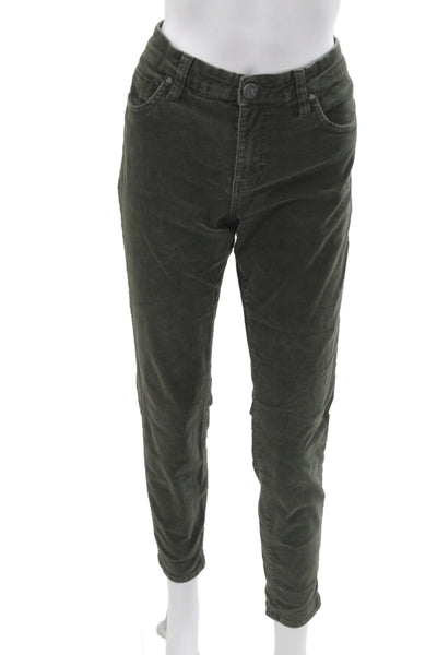 KUT from the Kloth Womens Green Ankle Pants Button Closure Size 8