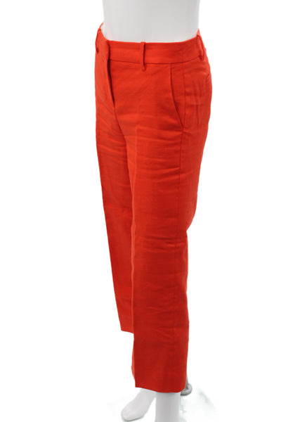 J Crew Womens Collared Buttoned Long Sleeve Suit Set Orange Size 0
