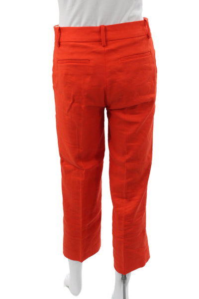 J Crew Womens Collared Buttoned Long Sleeve Suit Set Orange Size 0