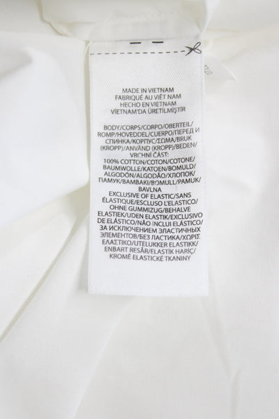 Lauren Ralph Lauren Women White Cotton Button-Up Long Sleeve Size S