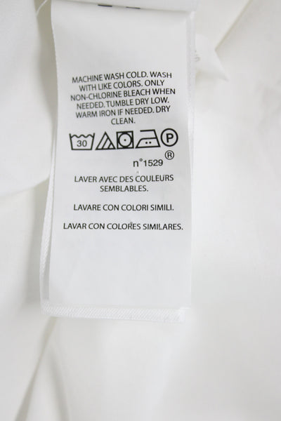 Lauren Ralph Lauren Women White Cotton Button-Up Long Sleeve Size S