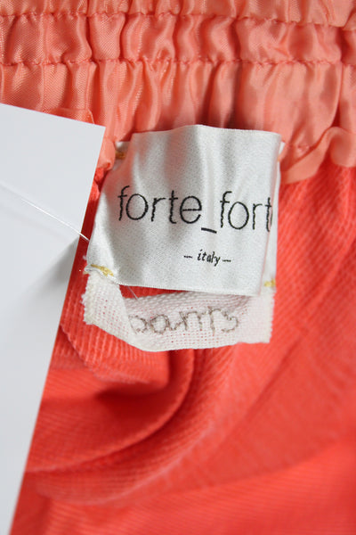 Forte Forte Womens Ankle Pants Orange 100% Cupro Pull On Size 1