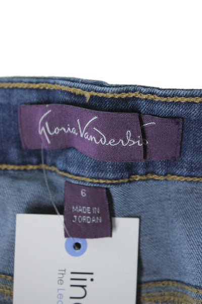 Gloria Vanderbilt Edition Women Blue Straight Jeans Cotton Size 6