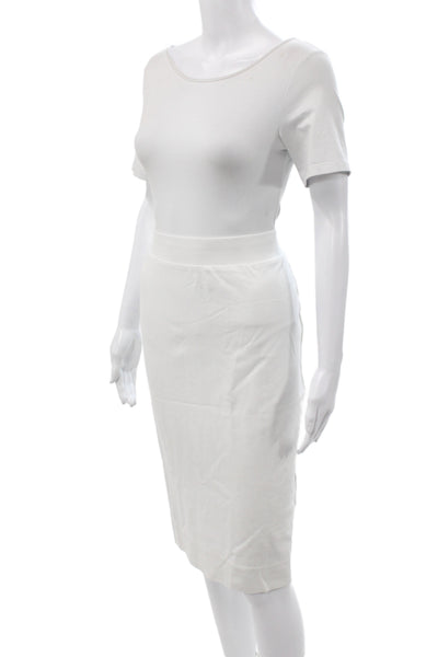 Wear & Flair Womens White Pencil Skirt Knee Length Viscose Size M