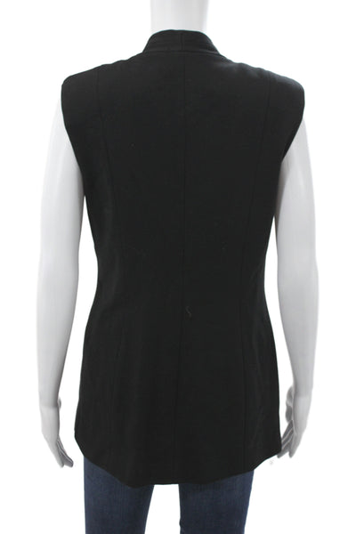 Worth New York Womens Black Sleeveless Vest Rayon Blend Business Fall Size 2