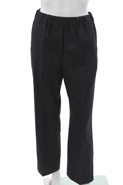 Weekend Max Mara Womens Dress Pants Black Pull On 54% Polyester Size 2