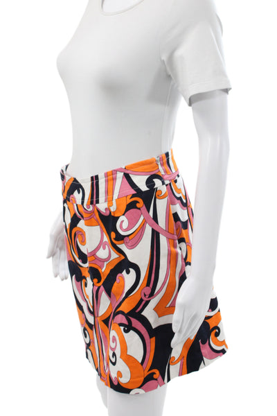 Skirtin Around Women Mini Skirt Black Geometric 97% Cotton Zip Retro Size 4