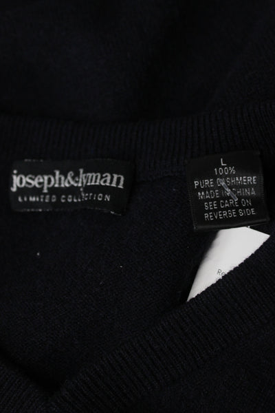 Joseph & Lyman Women Black Cashmere V-Neck Sweater Vest Size L