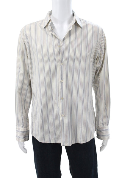 John Varvatos Star USA Men's Long Sleeves Button Down Striped Shirt Size L