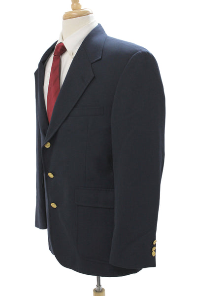 Orvis Mens Blue Wool Blazer Button Classic Size 40
