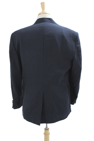 Orvis Mens Blue Wool Blazer Button Classic Size 40