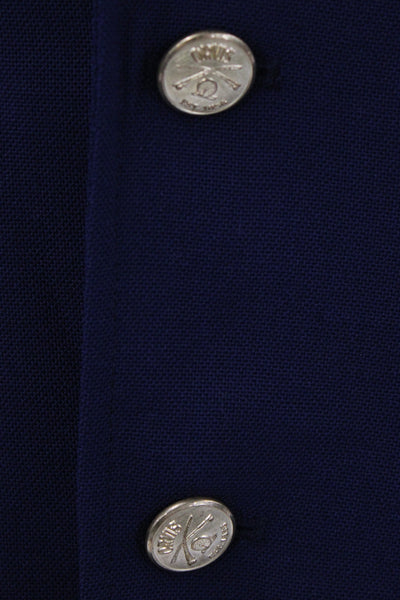 Orvis Mens Blue Wool Blazer Button Classic Size 40