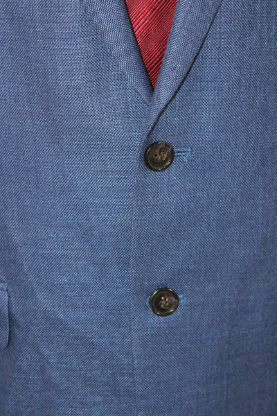 Chaps Mens Blue Polyester Blazer Button Size 42