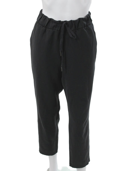 Lululemon Womens Black Jogger Pants Drawstring Cotton Athleisure Size M