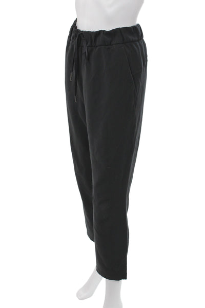 Lululemon Womens Black Jogger Pants Drawstring Cotton Athleisure Size M