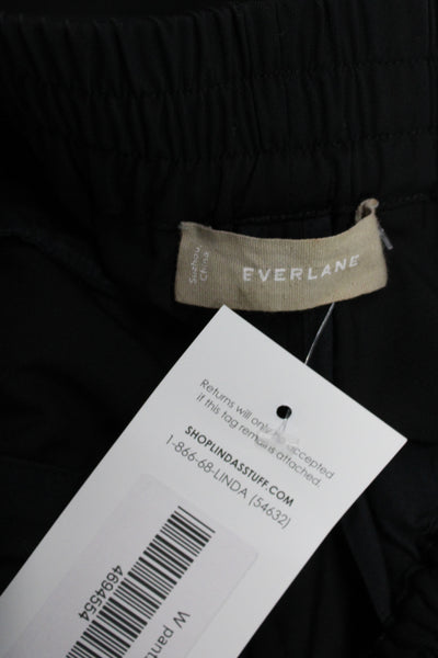 Everlane Women Ankle Pants Wool Pull On Black Minimalist Size 4