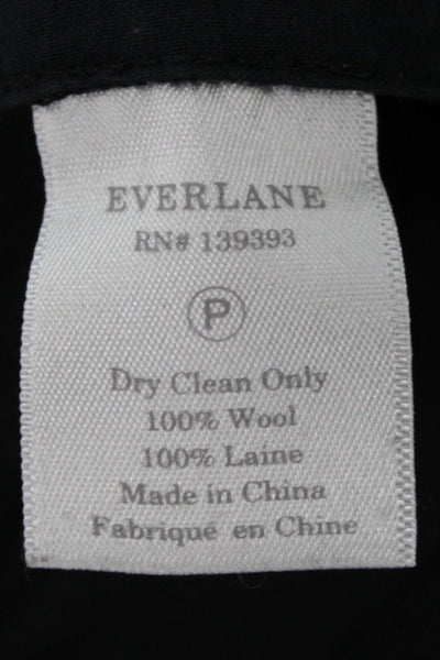 Everlane Women Ankle Pants Wool Pull On Black Minimalist Size 4