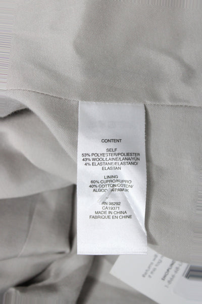 Tibi Womens Vest Gray V Neck Button Sleeveless Polyester Size 0