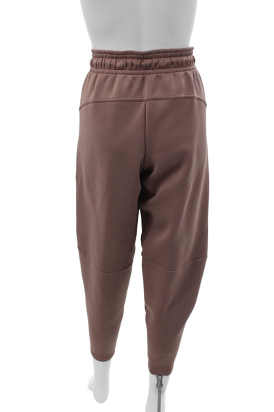 Nike Womens Brown Jogger Pants Drawstring Solid Polyester Size XS