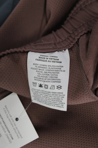 Nike Womens Brown Jogger Pants Drawstring Solid Polyester Size XS