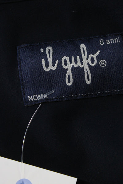 Il Gufo Boys Full Zip Long Sleeve Hoodie Top Navy Size 8Y