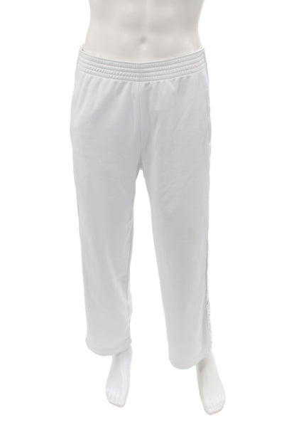 Givenchy Mens Sweatpants White Logo Drawstring Polyester Size 40