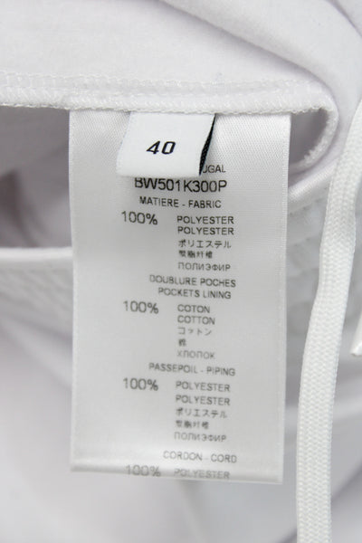 Givenchy Mens Sweatpants White Logo Drawstring Polyester Size 40