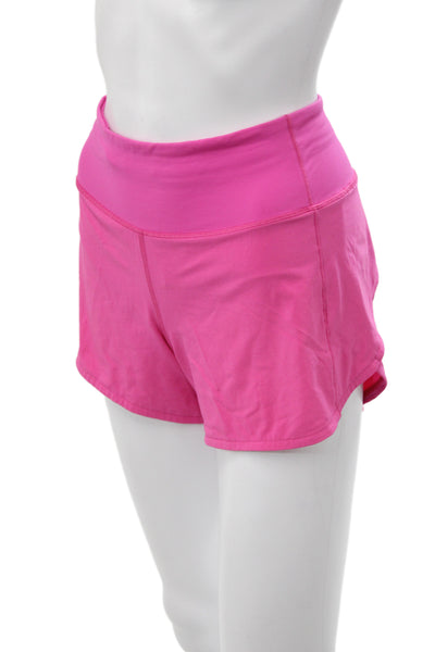 Lululemon Womens Athletic Pink Shorts Zip Synthetic Size XS