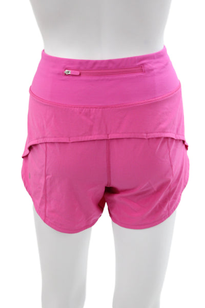 Lululemon Womens Athletic Pink Shorts Zip Synthetic Size XS