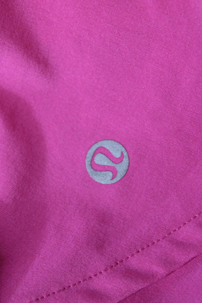 Lululemon Womens Athletic Pink Shorts Zip Synthetic Size XS