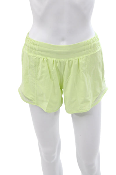Lululemon Womens Athletic Yellow Drawstring Polyester Shorts Size XS