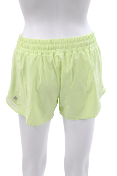 Lululemon Womens Athletic Yellow Drawstring Polyester Shorts Size XS