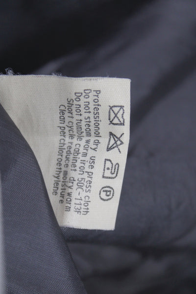 Giorgio Armani Womens Gray Plaid Wool Basic Jacket Long Sleeve Size 46