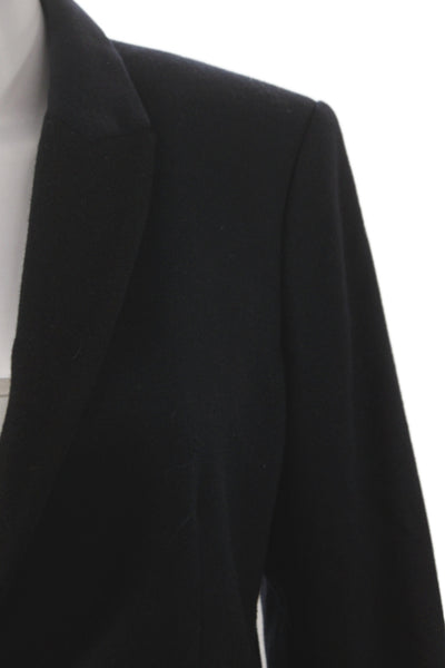 Rag & Bone Women Basic Jacket Black Wool Button Long Sleeve Size 2
